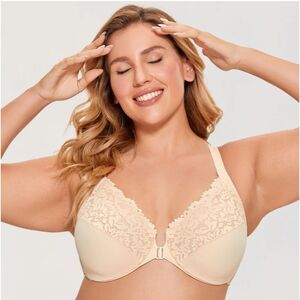 NEW Delimira Beige Front Close Bra 48B